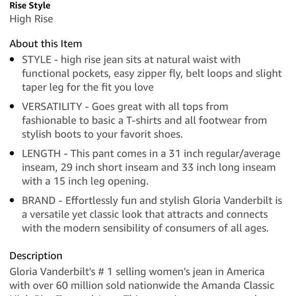 Gloria Vanderbilt Amanda Classic Tapered light wash Jeans Sz 14 - Picture 12 of 14